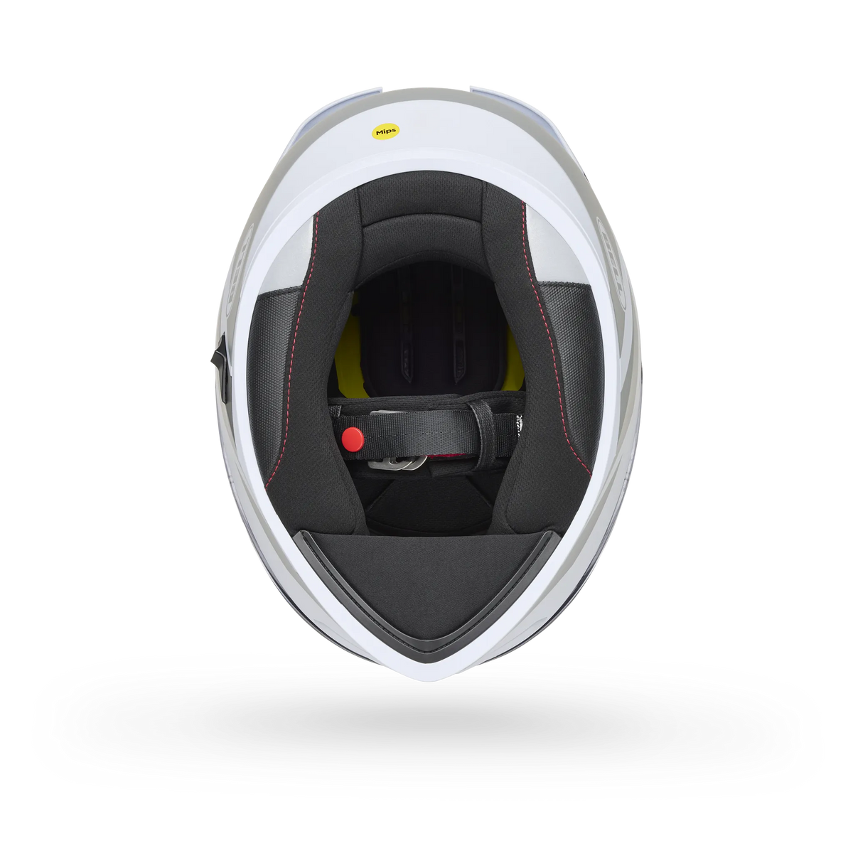 Bell Lithium Mips Tech Full Face Motorcycle Helmet - White/Grey - Bottom View