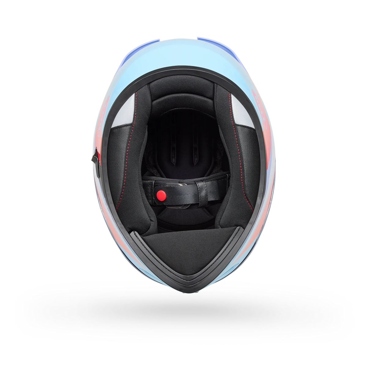 Bell Lithium Passion Full Face Motorcycle Helmet - Blue/Pink - Bottom View