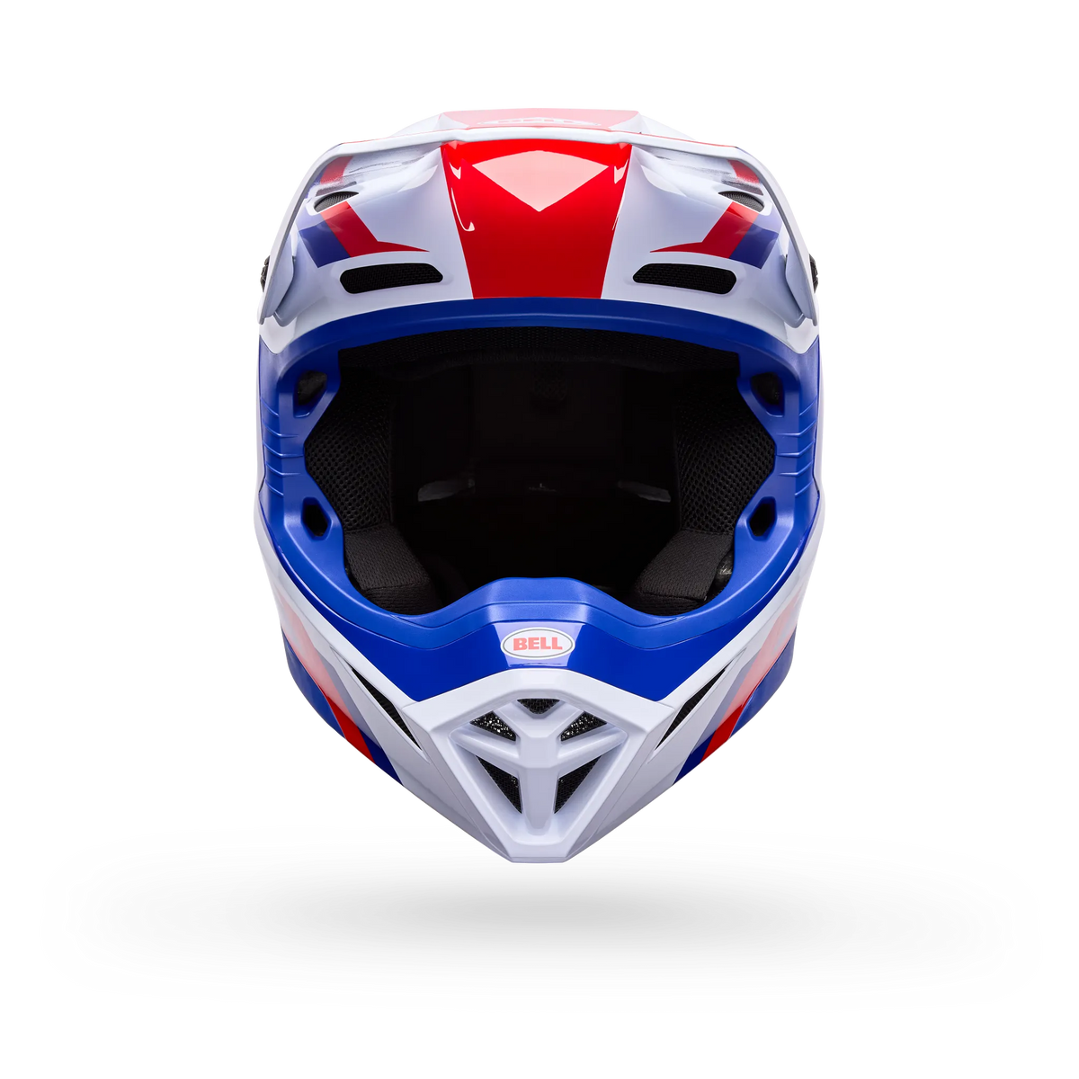 Bell MX-10 Mips Dyno Motorcycle Helmet - Red/White - Front View