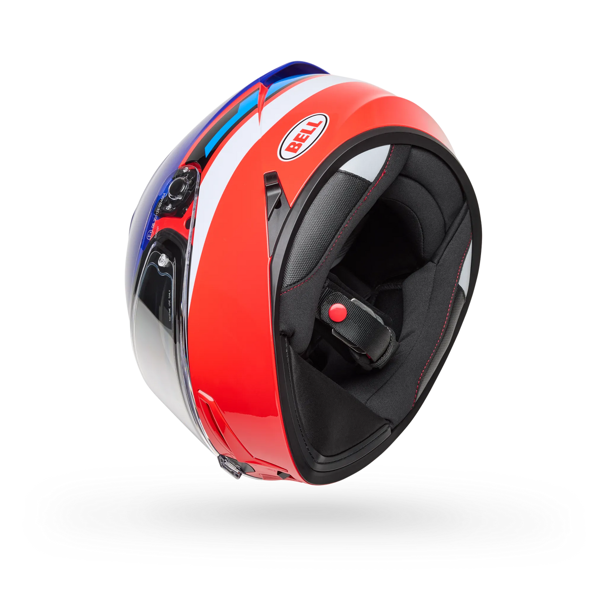 Bell Lithium Motion Full Face Motorcycle Helmet - Blue/Red - Bottom Side View